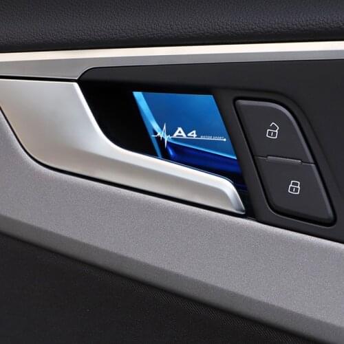 4pcs car interior door handle ornament case for Audi A4 2016-2019 b6 b7 b9 b5 accessories Car Styling