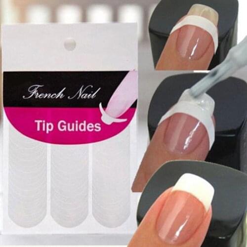 90% Hot Sale!!240 Pcs Manicure Nail Art Tips Form Guide Sticker Edge Tape DIY Stencil Tool