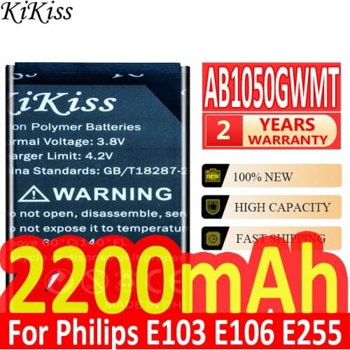 2200mAh AB1050CWMC AB1050GWMT battery For philips X116 X125 X126 X128 cellphone AB1050FWMX Batterie with phone stander