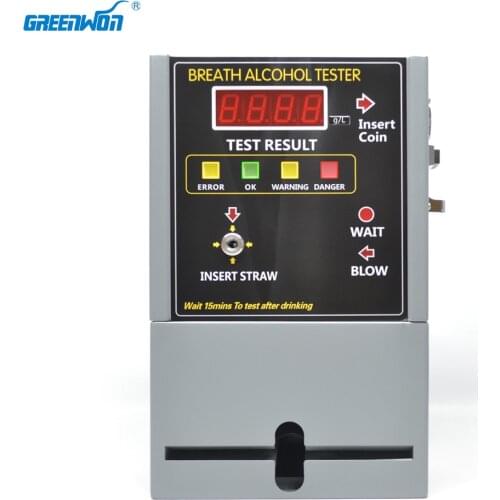 Share alcohol tester/detector coin operated alcohol tester/breathalyzer machine for bar /restaurant /hotel in russia AT-819