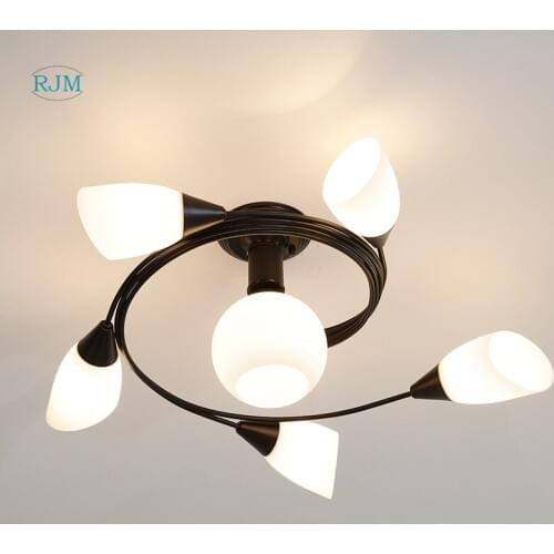 American Simple Living Room Led Ceiling Lamp Warm Romantic Main Bedroom Wedding Room Lamp Creative Personality Study Lighting