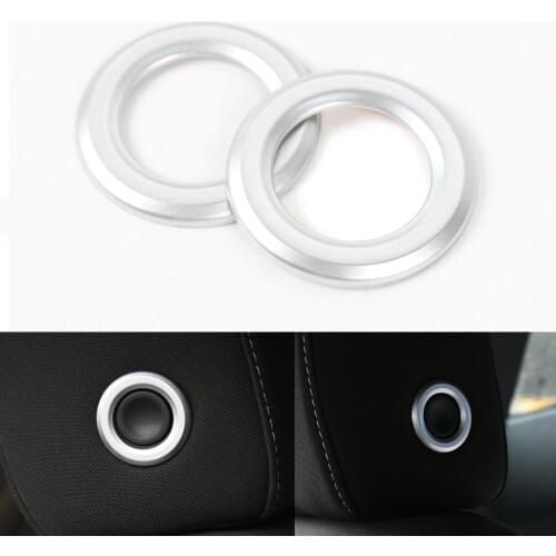 BBQ@FUKA Car Seat Back Pillow Adjustment Button Ring Trim Sticker Fits For Chevrolet Camaro 2017