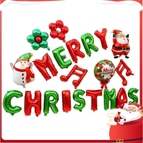 1 set Large Santa Snowman Elk Christmas Bear Penguin Snowflake Aluminum Film Balloon Christmas Party Decoration Balloons