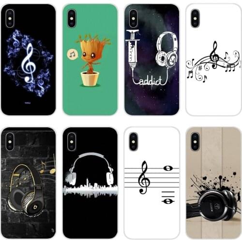 TPU Cases Cover For Huawei Honor 4C 5C 6X 7 7A 7C 8 9 10 8C 8S 8X 9X 10I 20 Lite Pro eat weed sleep music headset earphone piano
