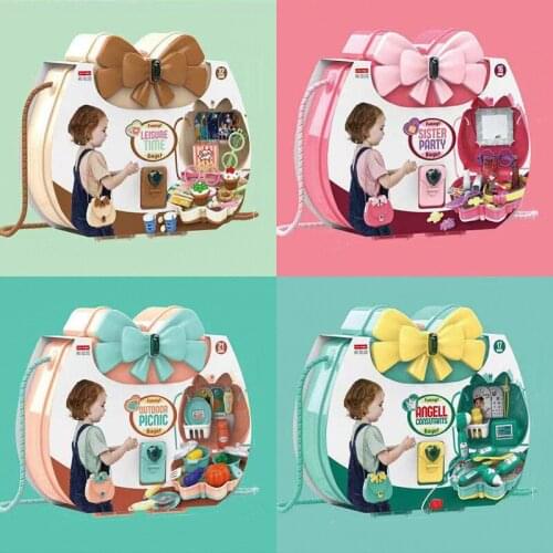 Children Simulation Play House Makeup Jewelry Candy Medicine Box Toy Play House Shoulder Bag Gift Toy