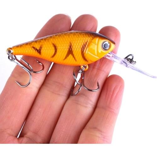HENGJIA 1pcs 8cm 7.2g Fishing Lures Floating Laser Minnow Fishing Bait Aritificial Hard Bait Crankbait Wobblers Plastic