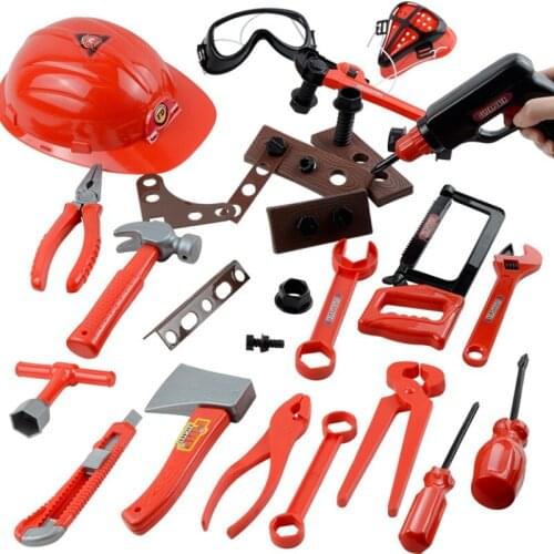 Childrens play house toy simulation electric drill nut repair tool set boy plastic repair tool toy combination