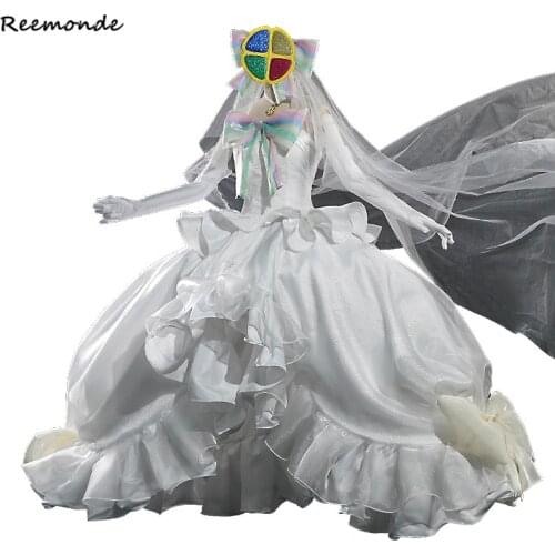 Anime Hinamori Amu Cosplay Guardian Fate Goddess White Wedding Dress Romantic Uniform Costume Wig Hair Women Girls Party Clothes