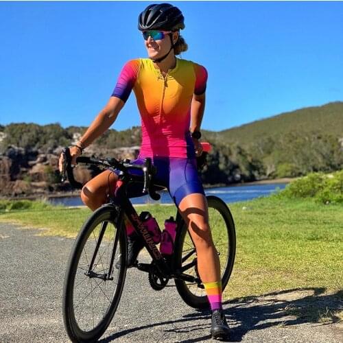 Summer Bicycle Riding Clothing Womens Cycling Jersey Suit Mountain Bike Sportwear Short Sleeve Skinsuit Pro Team Racing Uniform