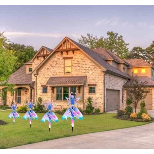 Metal Fairy Ballerina Wind Chimes Discoloration Ballet Spin Girl Wind Spinner Windmill Metal Sculptures for Patio Garden Decor