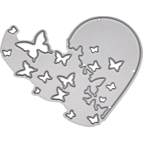 Heart Butterfly Metal Cutting Dies Stencil DIY Scrapbooking Album Stamp Paper Card Embossing Craft Decor E56E