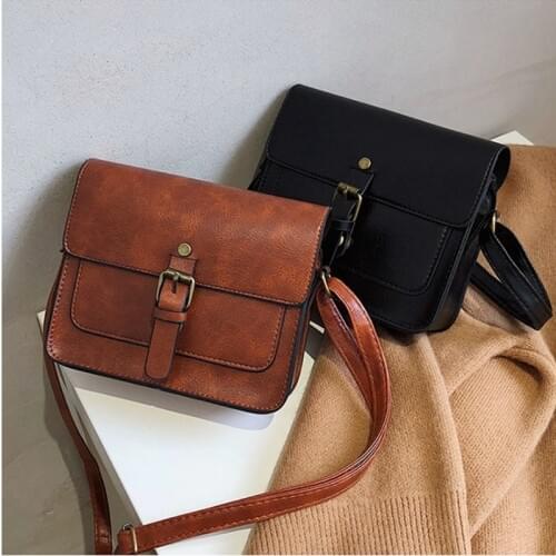Fashion Vintage Women Flap Casual Leather Boutique Shoulder Bags Lady Crossbody Messenger Bag Elegant Envelop Party Clutch Purse