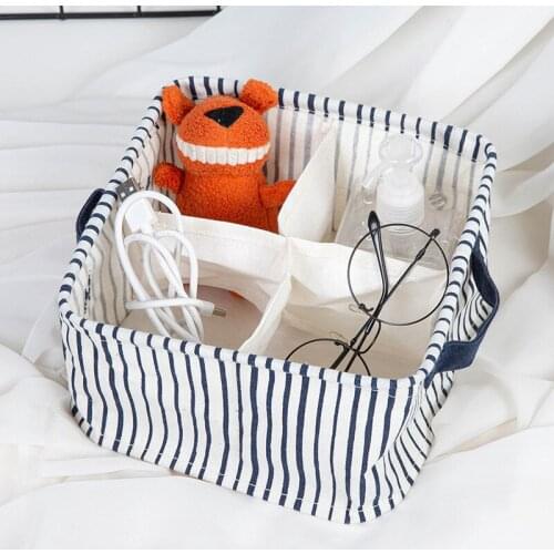 4 Grid Organizer for Underwear Waterproof Socks Storage Box Sundries Basket Home Organizer for Small Things Desktop Decoration