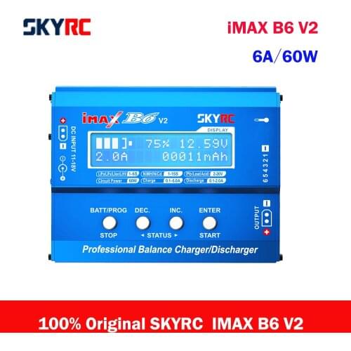 Original SKYRC IMAX B6 V2 6A 60W Balance Charger Discharger For DJI Mavic TB4X NiMH NiCD LiHV NiCd PB Li-ion Battery Charger