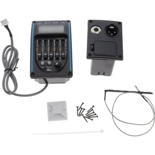 Plastic Acoustic Guitar Pickup and EQLC-5 Band Preamp & Tuner Guitar Parts