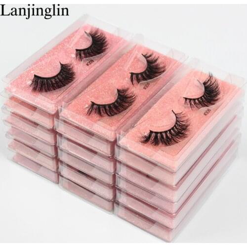 Eyelashes Wholesale 10/30/40/50/100pcs 3D/5D Mink Lashes Natural False Eyelashes Long Set faux cils Bulk Makeup wholesale lashes