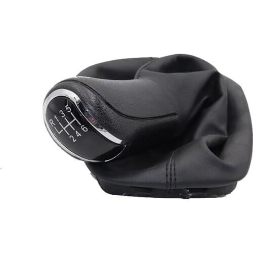 Car Gear Shift Knob With Black Boot For skoda Fabia 1 MK1 2000 -2008 Gear Stick Shifter shift gear knob Car Accessories