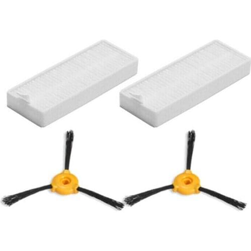 SANQ Filters Side Brushes Set for Conga Slim 890 Vacuum Cleaner Accessory Tool Parts