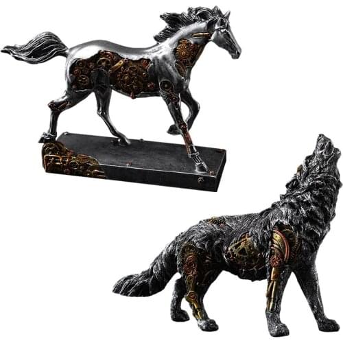 Animal Figurine Collectable Resin Sculpture Ornament for Car Dashboard Decoration