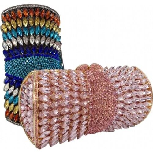 XIYUAN female crystal Diamond Evening Bags Bling Classic Rhinestone Clutch bag wedding bridal purse and Handbags For Women gift