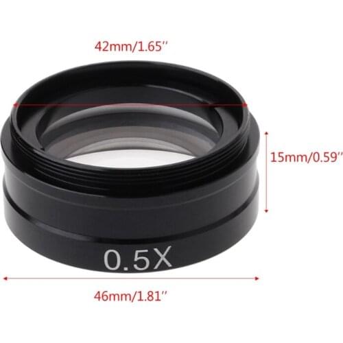 0.5X Barlow Lens Auxiliary Objective Glass for XDC-10A Microscope C-MOUNT Lens