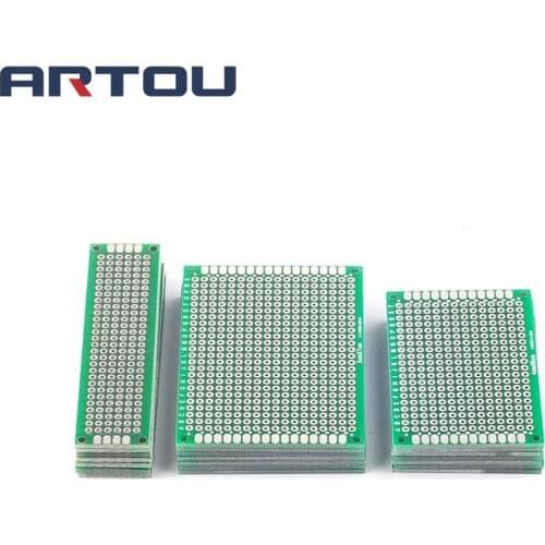 21PCS 5*7 4*6 2*3mm 3 value each 7pcs Double Side Prototype PCB Universal Board 5x7 4x6 2x8CM