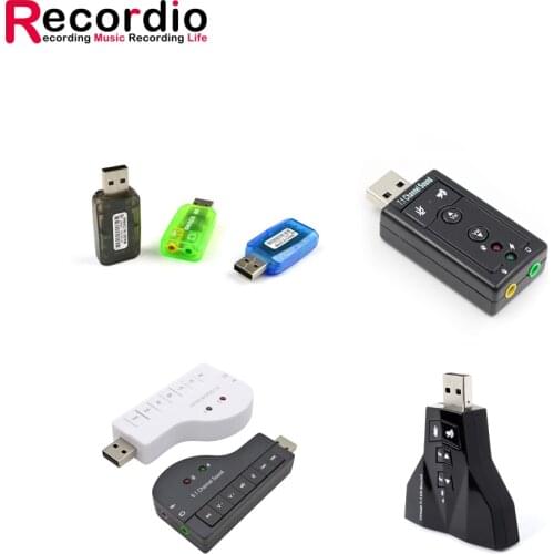 7.1 External USB Sound Card USB to Jack 3.5mm Headphone Audio Adapter Mic-phone Sound Card For Mac Win Compter Android Linux