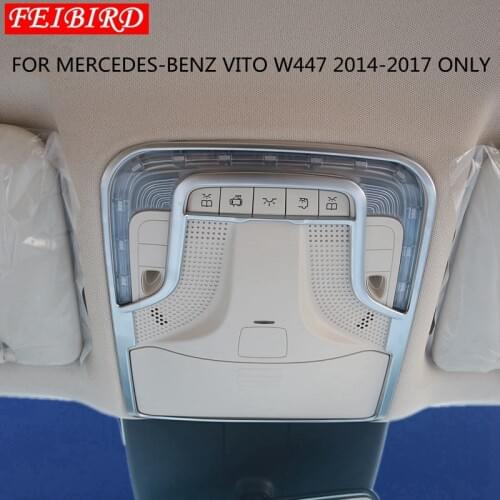 Accessories For Mercedes-Benz Vito W447 2014 2015 2016 2017 2018 Front Upper Roof Reading Light Lamp Molding Cover Kit Trim
