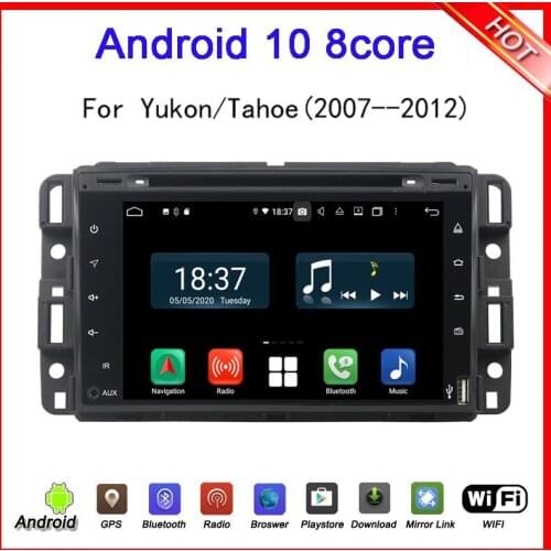 Touch button android 9.0 car multimedia player for Acadia Enclave Yukon Tahoe Acadia 2007-2012 car gps glonass 4G RAM 64G ROM