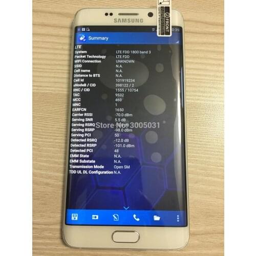 Free shipping dhl +S6 G928K nemo handy & NMR , support 2CA & 3CA & VOLTE ,polqa and qesq MOS .. ect test.. ect test