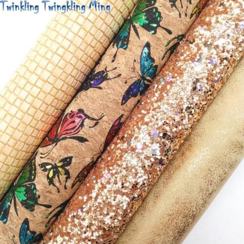 Mixed Colors Glitter Fabirc, Faux Leather Fabric, Synthetic Leather Fabric Sheets For Bow A4 21x29CM Twinkling Ming XM617