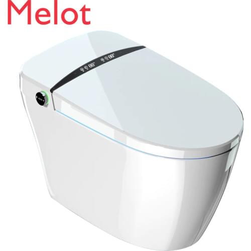 One-Piece Smart Toilet with Water Tank without Water Pressure Limit Automatic Flip Instant Wall Drainage Toilet