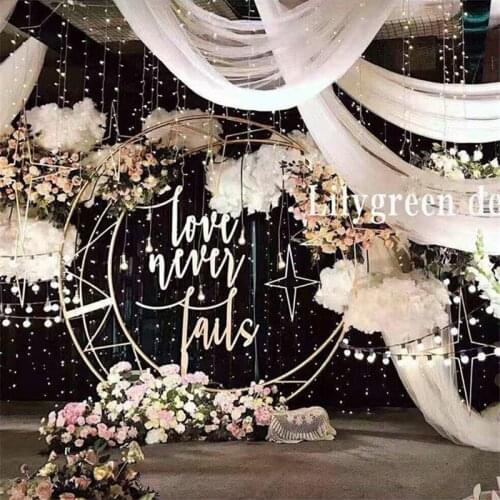 1.8M DIY Moon Wedding Arch Party Backdrop Shelf Metal Iron Arch Home Decor Flowers Crescent Background Decoration