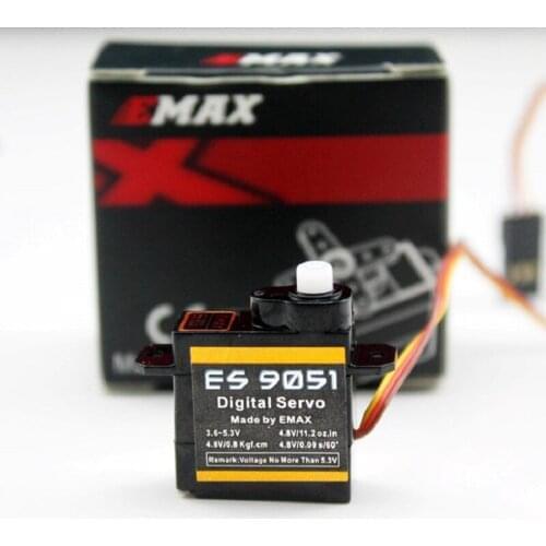 EMAX ES9051 4.3g Micro Digital Servo 0.8kg Torque for 3D F3P Airplane RC Model