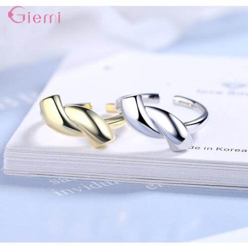 Romantic Fashion Jewelry Gifts Opening Finger Ring For Women Genuine 925 Sterling Silver Rings Wedding Engagement Accessory