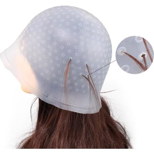 1 Set Reusable Hair Colouring Highlighting Dye Cap With Hooks Frosting Tipping Color Styling Professional Tools Wholesale