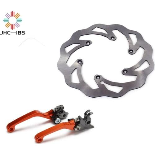 Motorcycle CNC Stainless Steel Front Brake Disc Rotor Pivot Brake Clutch Levers For SX XC EXC XC-W 125 150 200