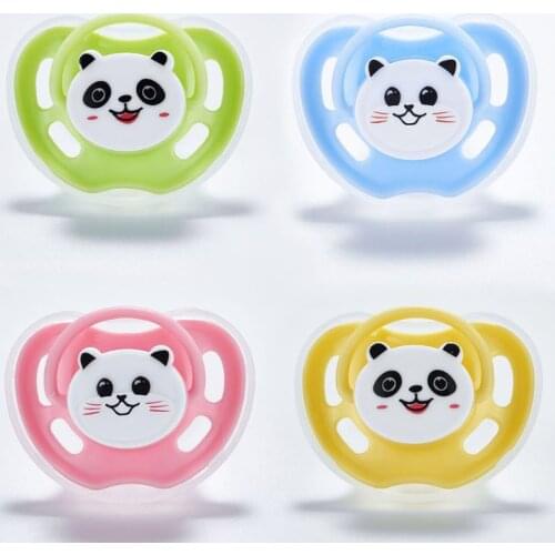 2021 New Newborn Pacifier Cute Cartoon Panda Styling Soother Baby Comfort Tool Supplies