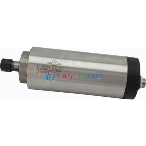 NEW 2.2KW 0.91NM 220V 5A 400Hz 80mm ER16 6mm 24000rpm Spindle Motor Engraving Machines GDZ80-2.2F(220V)
