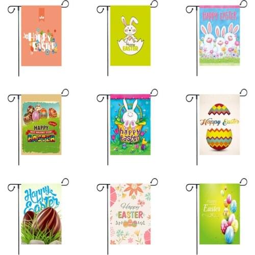 Easter childrens favorite rabbit Easter egg party decoration banner durable environmentally friendly cotton and linen material
