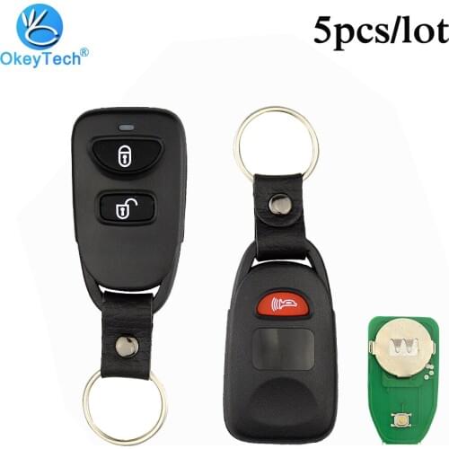 OkeyTech 5pcs/lot 2+1 Panic Remote Control Transmitter 433MHz for Hyundai Tucson Accent Santa Fe Auto Car Key Keyless Entry
