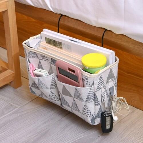 Hanging Storage Bag Bedside Hanging Bag Wall Mounted Foldable Sundries Storage Pouch Bedroom Magazine Organizer Home Organizer