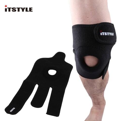 Adjustable Sports Training Elastic Knee Support Brace Kneepad Patella Knee Pads Hole Kneepad Safety Guard Strap