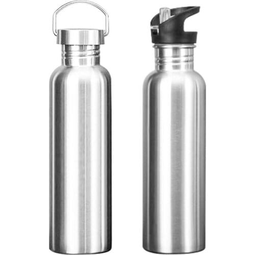 Stainless Steel Sports Water Bottle with Drinking Straw Cold Water Bottle Gym Cycling Hiking Bottle Drinkware 500/750/1000ml