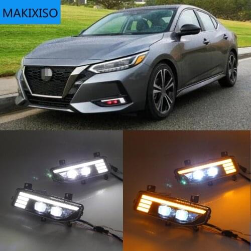 LED DRL Daytime Running Lights Fog Lights Turn Signal Lamp for Nissan X-Trail Rogue Qashqai Kicks Sylphy Sentra 2017-20