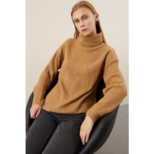 Winter Oversize Turtleneck Sweaters Onesize Casual Wear Keeps Warm Wool And Cotton Blend Sweaters
