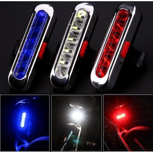 USB Bicycle Light MTB Bike Rear Tail Lights 40 Lumens Bicycle Taillights Flashlight 360 Rotation Cycling Safety Warning LED Lamp