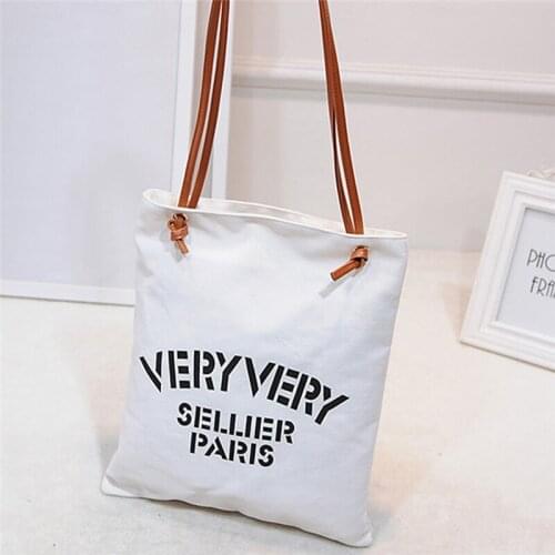 Ladies Handbags Casual Shoulder Bag Green Portable Letter Pattern Student Bag Shopping Bag 2 Colors Optional Bolsa Feminina