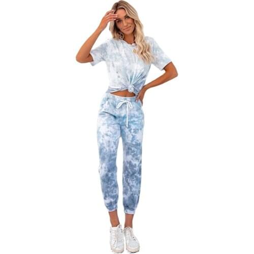 Women Pajamas Set Tie Dye Womens Pajamas Lounge Wear Homewear Suit Loungewear Set Women Sleep Wear Sleepwear Pajamas For Women
