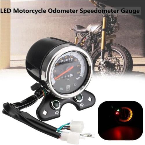1pcs 9.5cm 12V Motorcycle Odometer Speedometer Tachometer Speedo Meter suitable for Suzuki Cafe Racer